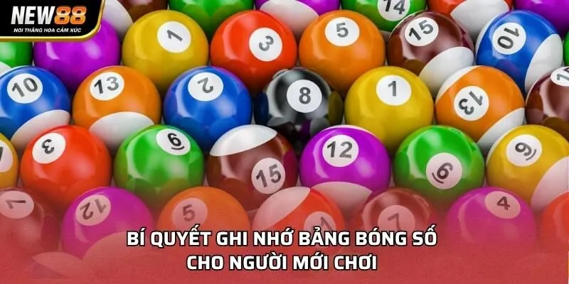 Bí quyết ghi nhớ bảng bóng số cho người mới chơi